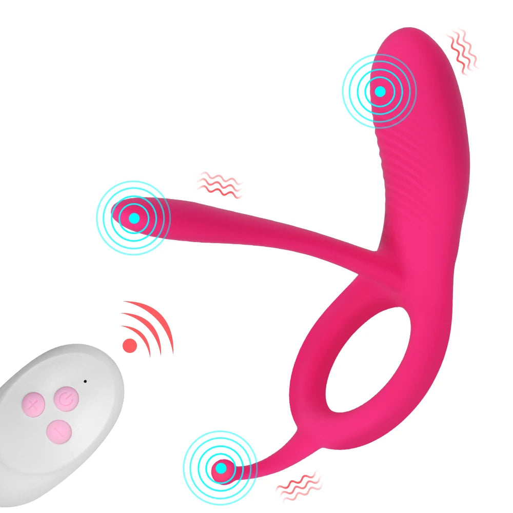 Remote-Control Vibrating Couples Ring – Dual Pleasure Stimulator